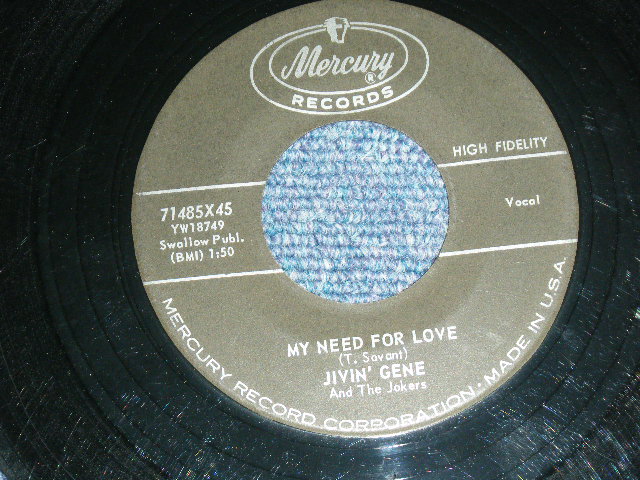 画像: JIVIN' GENE And The JOKERS - BREAKIN' UP IS HARD TO DO / 1950's US Original 7" inch Single  