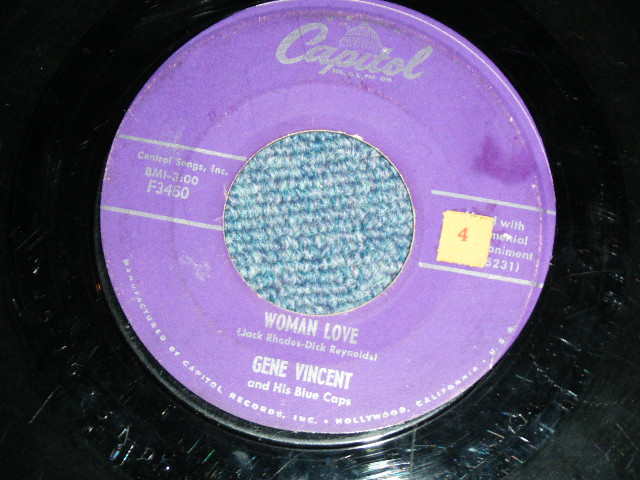 画像: GENE VINCENT - BE-BOP-A-LULA ( VG/VG ) / 1956 US Original 7" inch Single  