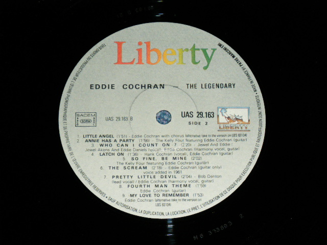 画像: EDDIE COCHRAN - THE LEGENDARY  /1980's? FRANCE ORIGINAL? Used LP 