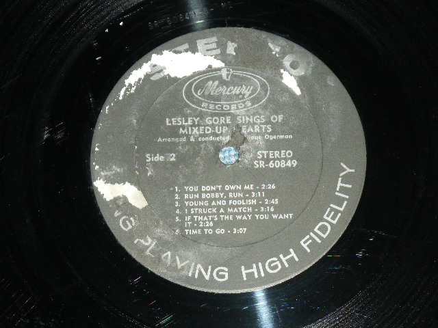 画像: LESLEY GORE - SINGS OF MIXED UP HEARTS / 1963 US ORIGINAL STEREO Used  LP  