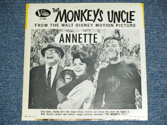 画像: ANNETTE With THE BEACH BOYS - THE MONKEYS UNCLE ( Ex++/Ex+++,MINT- )  / 1965 US ORIGINAL With PICTURE SLEEVE 7" SINGLE 