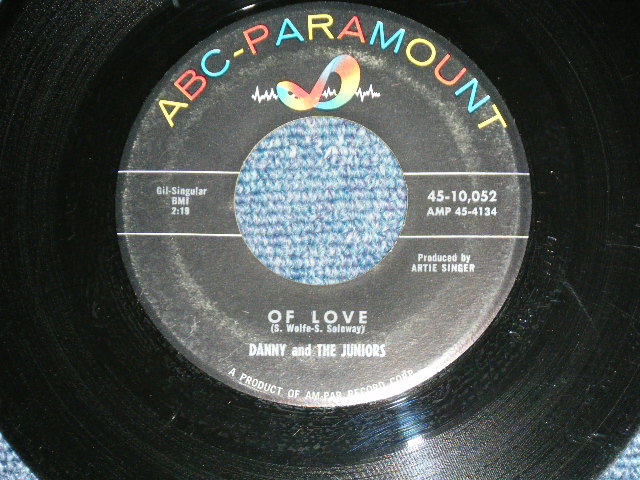 画像: DANNY and The JUNIORS - PLAYING HARD TO GET ( Ex+/Ex+ )   / 1958 US ORIGINAL Used 7" Single  With COMPANY SLEEVE 