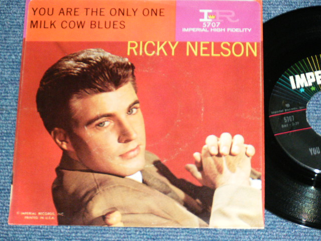 画像1: RICKY NELSON -  YOU ARE THE ONLY ONE / 1960 US ORIGINAL Used 7"SINGLE With PICTURE SLEEVE 