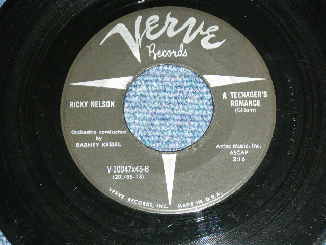 画像: RICKY NELSON -  I'M WALKIN'  ( DEBUT SINGLE ) / 1957 US ORIGINAL 1st Press Label Used 7"SINGLE With COMPANY SLEEVE  
