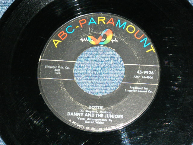 画像: DANNY and The JUNIORS - DOTTI  ( Ex/Ex )   / 1958 US ORIGINAL Used 7" Single  With COMPANY SLEEVE 