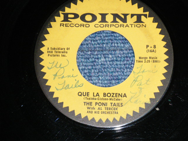 画像1: THE PONI-TAILS - YOUR WILD HEART ( Ex/Ex : With ORIGINAL AUTO GRAPHED Singed ) )  / 1957 US ORIGINAL Used 7" Single  