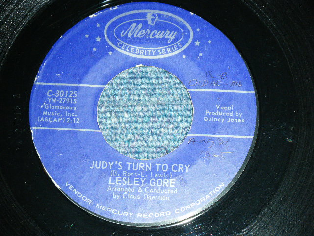 画像1: LESLEY GORE  - JUDY'S TURN TO CRY / 19?? US AMERICA REISSUE "CELEBRITY SERIES " Used 7" inch Single 