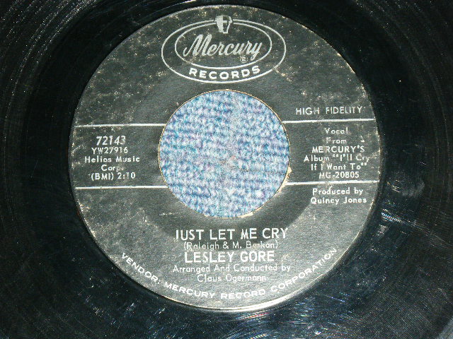 画像: LESLEY GORE  - JUDY'S TURN TO CRY / 1963 US ORIGINAL  Used 7" inch Single  With PICTURE SLEEVE 