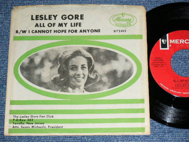 画像1: LESLEY GORE  - ALL OF MY LIFE / 1965 US ORIGINAL Used 7" inch Single  With PICTURE SLEEVE 