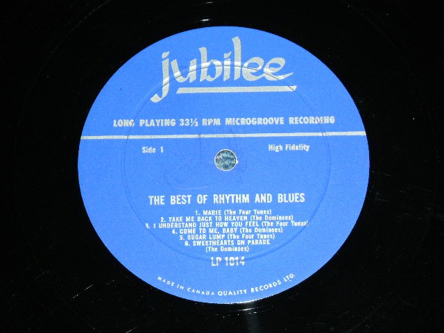 画像: V.A. OMNIBUS ( The DOMINOES, The ORIOLES, The RAVENS, The FOUR TUNES ) - THE BEST OF RHYTHM AND BLUES  /  1956 US ORIGINAL MONO Used  LP  BLUE Label & BLACK Vinyl Wax 