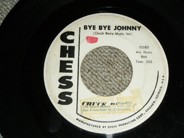 画像1: CHUCK BERRY - BYE BYE JOHNNY  / 1960 US ORIGINAL White Label PROMO Used 7" inch SINGLE 