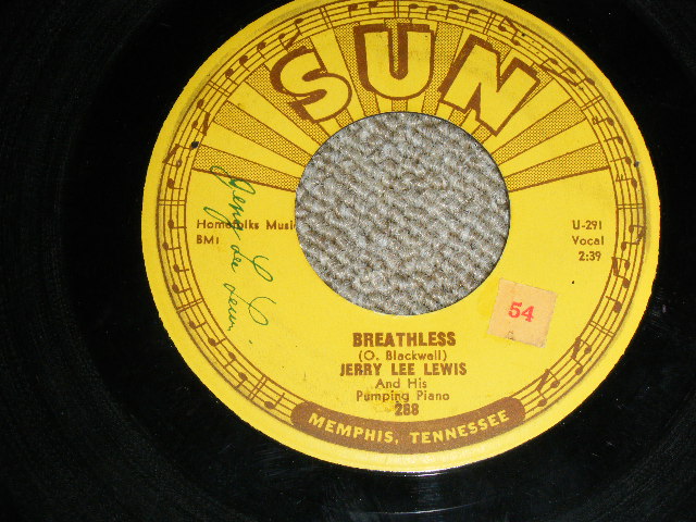 画像1: JERRY LEE LEWIS - BREATHLESS ( Ex-/Ex- ) / 1958 US ORIGINAL 7" Single 