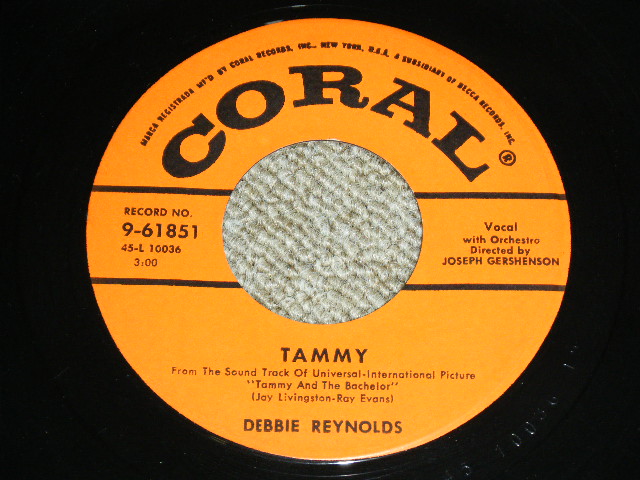 画像1: DEBBIE REYNOLDS - TAMMY / FRENCH HEELS  ( Ex++/Ex++ )   / 1958 US ORIGINAL Used 7" Single  