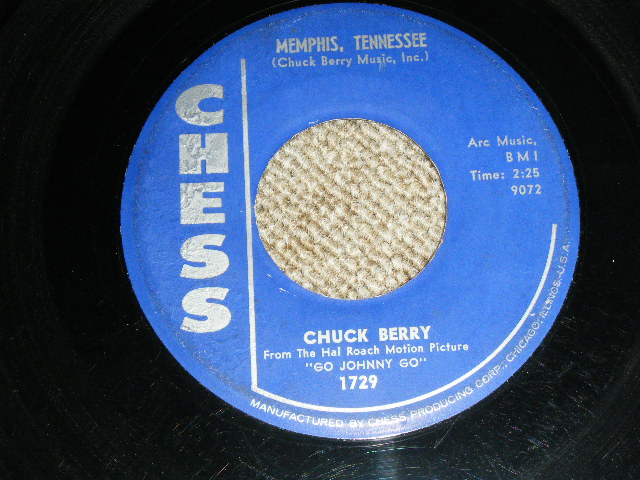 画像1: CHUCK BERRY - MEMPHIS,TENNESSEE / BACK IN THE USA   / 1959 US ORIGINAL Used 7" inch SINGLE 