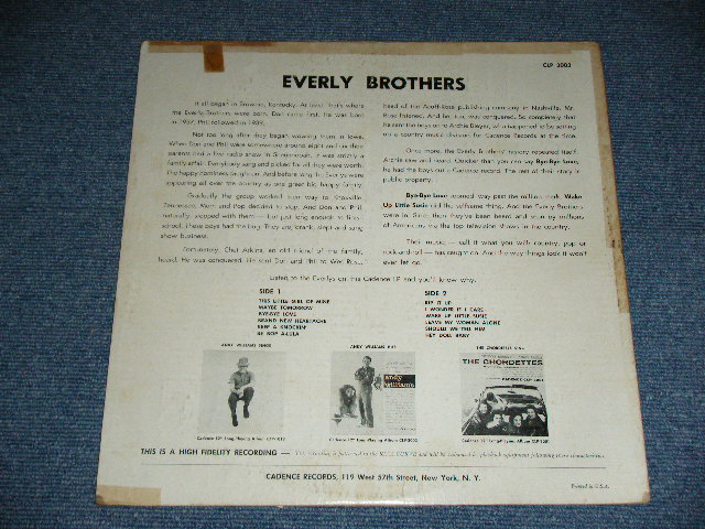 画像: The EVERLY BROTHERS - The EVERLY BROTHERS (1st DEBUT ALBUM : Ex-/Ex++) / 1958 US ORIGINAL MONO Used LP  