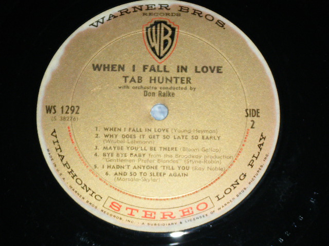 画像: TAB HUNTER - WHEN I FALL IN LOVE / 1959 US ORIGINAL STEREO Used LP  