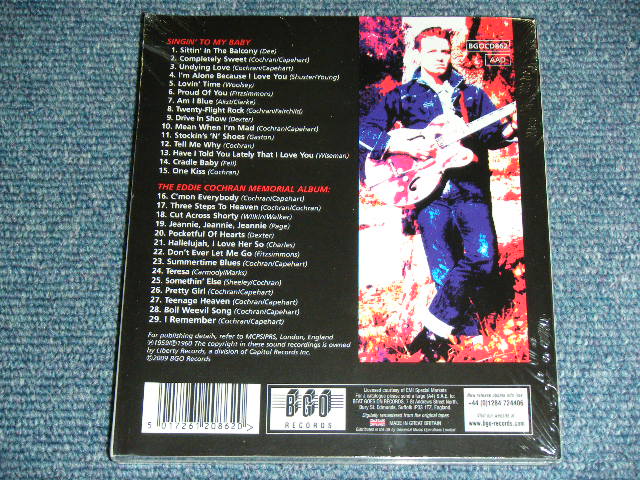 画像: EDDIE COCHRAN - SINGIN' FOR MY BABY + MEMORIALO ALBUM  ( 2in 1) / 2009 UK ORIGINAL Brand New SEALED CD  