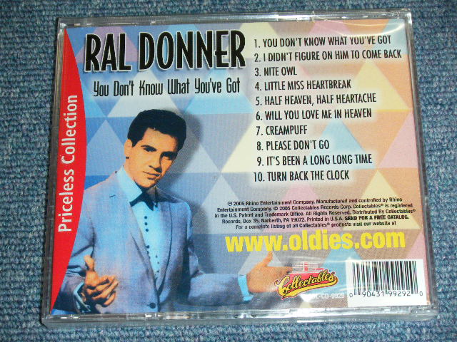 画像: RAL DONNER - YOU DON'T KNOW WHAT YOU'VE GOT / 2005 US AMERICA ORIGINAL Brand New SEALED CD 