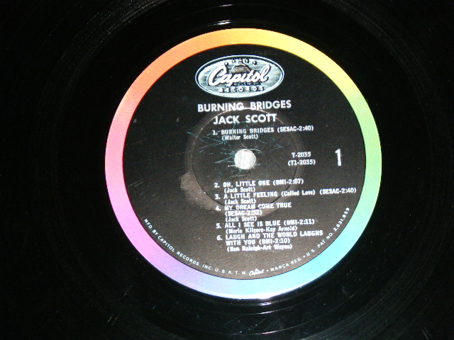 画像: JACK SCOTT - BURNING BRIDGES ! ( Matrix # T1-2035-G-3/T2-2035-F-3 : Ex++/Ex+ ) / 1964 US ORIGINAL MONO Used  LP