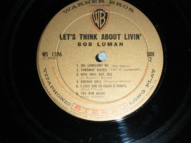 画像: BOB LUMAN - LET'S THINK ABOUT LIVIN'  ( VG+++/Ex++  ) / 1960 US AMERICA ORIGINAL STEREO Used LP