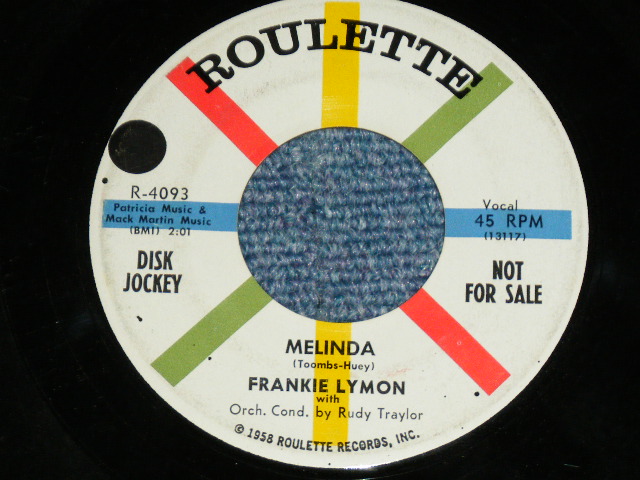 画像: FRANKIE LYMON - THE ONLY WAY TO LOVE / 1958 US AMERICA PROMO ORIGINAL Used 7" Single 