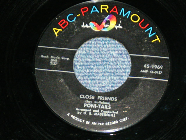画像: THE PONI-TAILS - SEVEN MINUTES IN HEAVEN ( Ex++/Ex++ )  / 1957 US AMERICA ORIGINAL Used 7" Single  