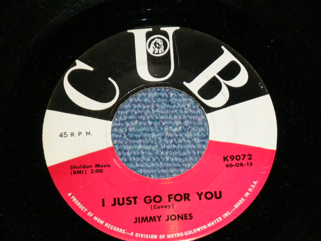 画像: JIMMY JONES - I JUST GO FOR YOU / 1960 US AMERICA ORIGINALIE Used 7" inch Single  With PICTURE SLEEVE 