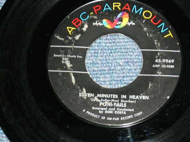 画像1: THE PONI-TAILS - SEVEN MINUTES IN HEAVEN ( Ex++/Ex++ )  / 1957 US AMERICA ORIGINAL Used 7" Single  