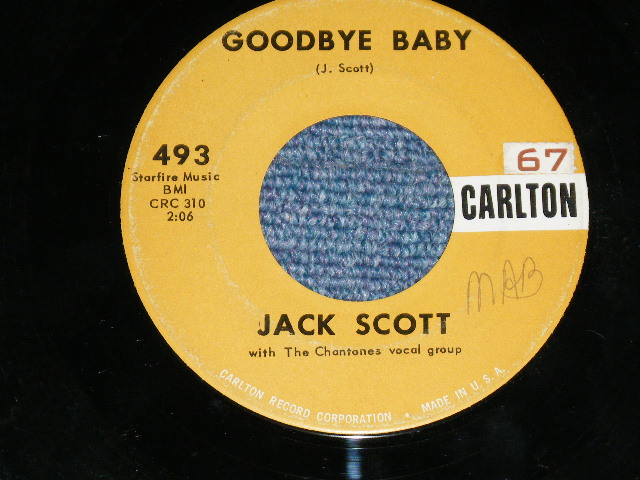 画像1: JACK SCOTT - GOODBYE BABY ( VG+++/VG+++ )  / 1959 US AMERICA ORIGINAL Used 7"Single