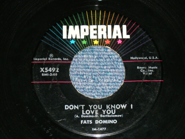 画像: FATS DOMINO - YES, MY DARLING / 1958  US ORIGINAL Used 7" Single 