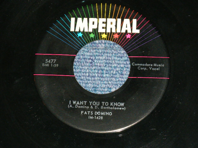 画像: FATS DOMINO - THE BIG BEAT / 1957  US ORIGINAL Used 7" Single 