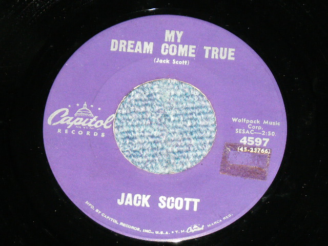 画像: JACK SCOTT - STRANGE DESIRE ( Ex-/Ex+ )  / 1961 US AMERICA ORIGINAL Used 7"Single With PICTURE SLEEVE 