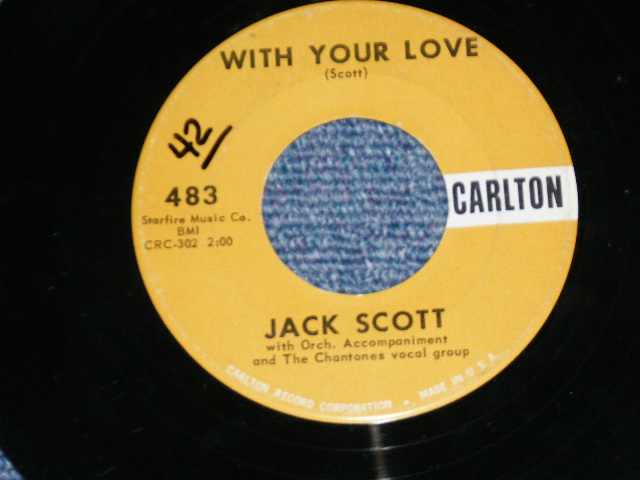 画像1: JACK SCOTT - WITH YOUR LOVE ( Ex-/Ex-) / 1958 US AMERICA ORIGINAL Used 7"Single