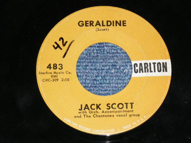 画像: JACK SCOTT - WITH YOUR LOVE ( Ex-/Ex-) / 1958 US AMERICA ORIGINAL Used 7"Single