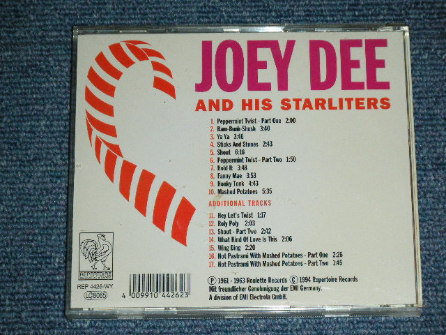 画像: JOEY DEE and The STARLITERS - DOIN' THE TWIST RECORDED LIVE AT The PEPPERMINT LOUNGE  / 1994 WEST-GERMANY  Used CD 