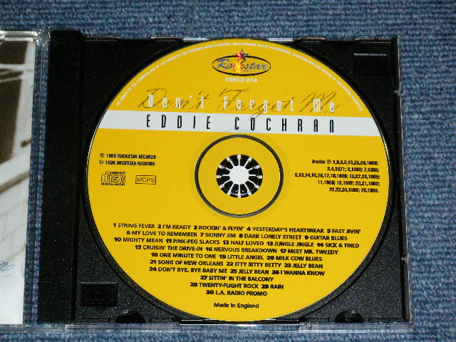 画像: EDDIE COCHRAN - DON'T FORGET ME / 1988 UK ENGLAND  Used CD