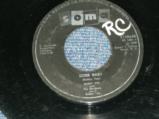 画像1: BOBBY VEE & THE SHADOWS - SUZIE BABY ( Ex-/Ex) / 1959 US AMERICA ORIGINAL Used 7" Single