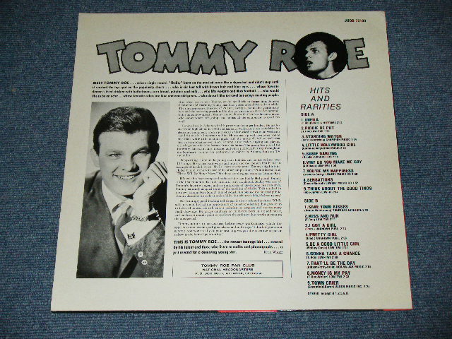 画像: TOMMY ROE - HITS AND RARITIES / 1980's  EUROPE REPRO or  REISSUE Used LP
