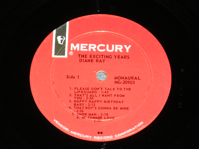 画像: DIANE RAY - THE EXCITING YEARS / 1964 US AMERICA ORIGINAL MONO Used  LP 