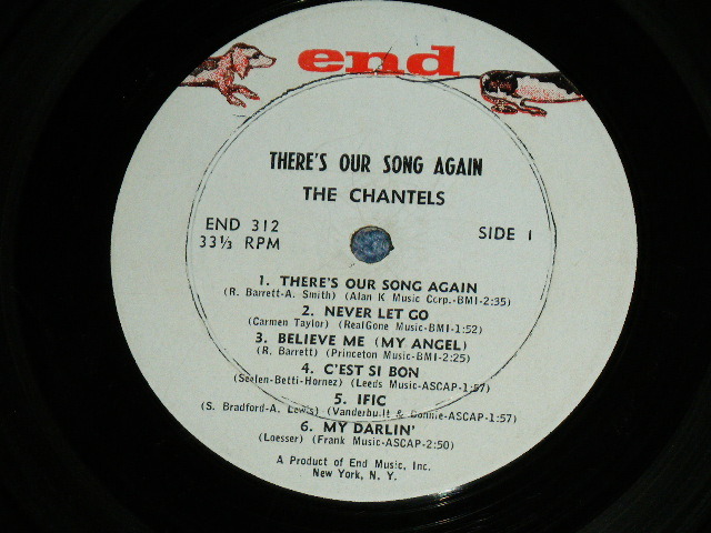 画像: THE CHANTELS - THERE'S OUR SONG AGAIN....( Ex++,Ex/Ex )  / 1962 US AMERICA ORIGINAL "GRAY Label" MONO Used LP 