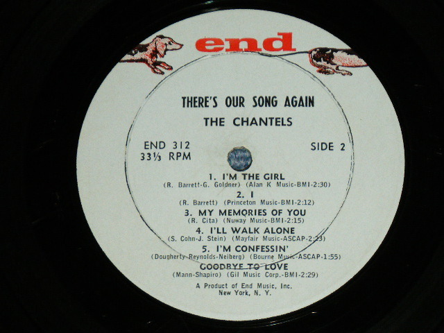 画像: THE CHANTELS - THERE'S OUR SONG AGAIN....( Ex++,Ex/Ex )  / 1962 US AMERICA ORIGINAL "GRAY Label" MONO Used LP 