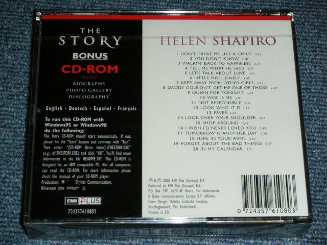 画像: HELEN SHAPIRO  - THE STORY ( With Bonus CD-ROM )  / 2001 EUROPE  Brand New SEALED CD  