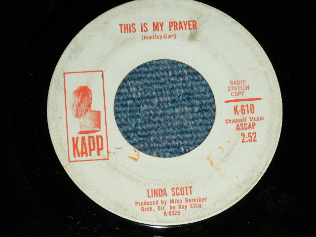 画像: LINDA SCOTT - THAT OLD FEELING ( Ex+/Ex )  / 1964 US ORIGINAL WHITE LABEL PROMO 7" SINGLE  