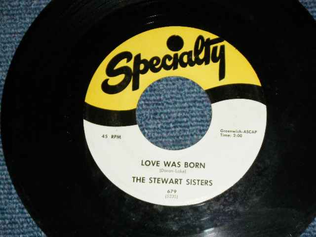 画像1: THE STEWART SISTERS - LOVE WAS BORN : SOUND OF LOVE ( Ex++/Ex )  / 1959 US AMERICA ORIGINAL Used 7" Single  