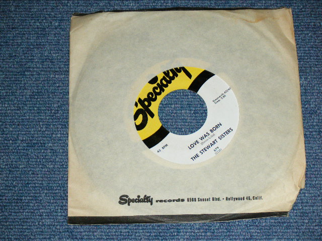画像: THE STEWART SISTERS - LOVE WAS BORN : SOUND OF LOVE ( Ex++/Ex )  / 1959 US AMERICA ORIGINAL Used 7" Single  