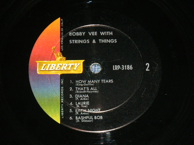 画像: BOBBY VEE - WITH STRINGS & THINGS ( Ex++,Ex-/Ex++ )   / 1961 US AMERICA ORIGINAL  MONO Used LP   