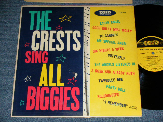 画像1: THE CRESTS - SING ALL BIGGIES ( Ex+/Ex++ : A-2,3 Press Miss JUMP) / 1960 US ORIGINAL Rare! "YELLOW LABEL With BLACK PRINT"  MONO Used LP  