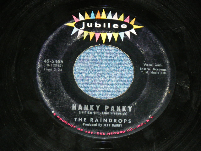 画像: THE RAINDROPS - THAT BOY JOHN  ( Ex/Ex ) / 1963 US ORIGINAL Used 7" SINGLE 