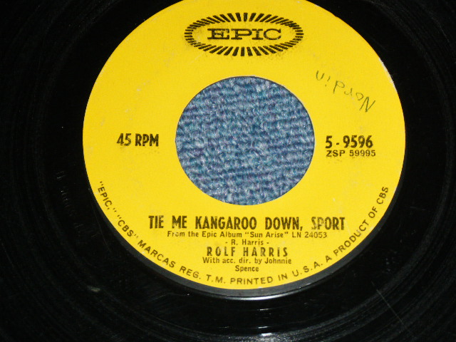 画像: ROLF HARRIS - TIE ME KANGAROO DOWN SPORT  ( Ex++/Ex- ) / 1963 US AMERICA ORIGINAL Used 7" SINGLE With PICTURE SLEEVE 