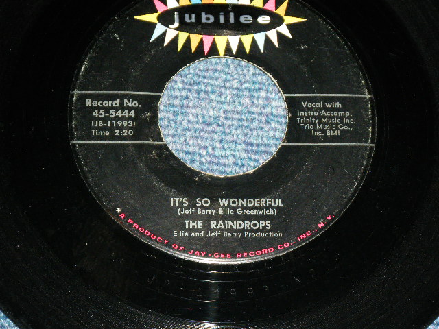 画像: THE RAINDROPS - WHAT A GUY ( 1st Debut Single :Ex++/Ex++) / 1963 US ORIGINAL 7" SINGLE 